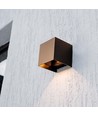 9W Solcelle vegglampe - IP65, 4000K, Cortenfarget, COB, PIR-sensor