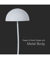 3W oppladbar LED bordlampe med touch dim - 3000K, hvit, 5V, inkl. batteri