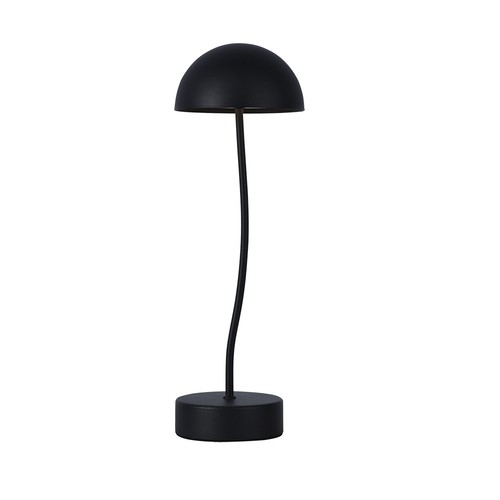 3W oppladbar bordlampe - Touch dimbar, sort, 3000K, bærbar, inkl. batteri
