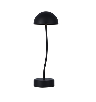 3W oppladbar bordlampe - Touch dimbar, sort, 3000K, bærbar, inkl. batteri