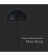 3W oppladbar bordlampe - Touch dimbar, sort, 3000K, bærbar, inkl. batteri