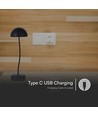 3W oppladbar bordlampe - Touch dimbar, sort, 3000K, bærbar, inkl. batteri