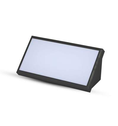 20W LED utendørs vegglampe - IP65, 110° lysspredning, grå/sort finish