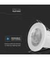 5W Ø8,1cm Samsung LED indbygningsspot - IP65, 4000K, dæmpbar, brannhemmende, Hull: Ø5,7 cm, 5 års garanti