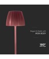 2,7W oppladbar LED bordlampe, brun - Touch dimbar, 3-i-1 CCT, USB-C, 5V DC, høyde 34cm