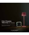 2,7W oppladbar LED bordlampe, brun - Touch dimbar, 3-i-1 CCT, USB-C, 5V DC, høyde 34cm