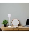 2,7W oppladbar LED bordlampe, hvit - Touch dimbar, 3-i-1 CCT, USB-C, høyde 34cm