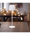 2,7W oppladbar LED bordlampe, hvit - Touch dimbar, 3-i-1 CCT, USB-C, høyde 34cm