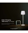 2,7W oppladbar LED bordlampe, hvit - Touch dimbar, 3-i-1 CCT, USB-C, høyde 34cm