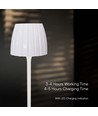 2,7W oppladbar LED bordlampe, hvit - Touch dimbar, 3-i-1 CCT, USB-C, høyde 34cm