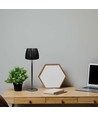2,7W LED bordlampe, sort - Touch dimbar, 3-i-1 CCT, oppladbar, USB-C, 10,5 x 34 cm