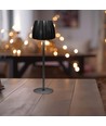 2,7W LED bordlampe, sort - Touch dimbar, 3-i-1 CCT, oppladbar, USB-C, 10,5 x 34 cm