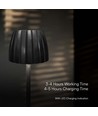 2,7W LED bordlampe, sort - Touch dimbar, 3-i-1 CCT, oppladbar, USB-C, 10,5 x 34 cm