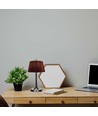 1,5W LED bordlampe, touch dimbar, brun skjerm - CCT, oppladbar, krom, inkl. batteri og USB-C