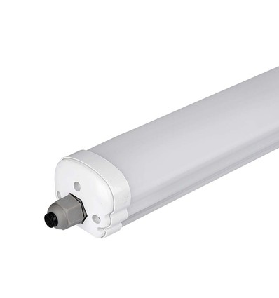 150cm 48W vanntett komplett LED-armatur, gjennomgangskoblet - 6240lm, 130lm/W, IP65, 6 års garanti