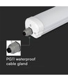 150cm 48W vanntett komplett LED-armatur, gjennomgangskoblet - 6240lm, 130lm/W, IP65, 6 års garanti