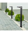 5,5W Solcelle hagelampe med sensor - Sort, PIR-sensor, IP54, sort