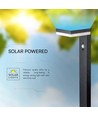 5,5W Solcelle hagelampe med sensor - Sort, PIR-sensor, IP54, sort