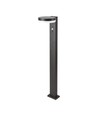5,5W LED solcelle hagelampe med sensor - IP54, 3000K, PIR sensor, sort finish