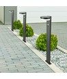 5,5W LED solcelle hagelampe med sensor - IP54, 3000K, PIR sensor, sort finish