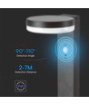 5,5W LED solcelle hagelampe med sensor - IP54, 3000K, PIR sensor, sort finish