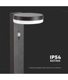 5,5W LED solcelle hagelampe med sensor - IP54, 3000K, PIR sensor, sort finish
