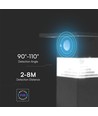 3W Solara vegglampe med sensor - IP54, 250lm, 3000K, solcelle, 3 års garanti