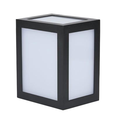 12W LED vegglampe - IP65, sort, 1350lm, utendørs, inkl. lyskilde