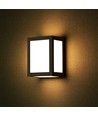 12W LED vegglampe - IP65, sort, 1350lm, utendørs, inkl. lyskilde