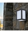 12W LED vegglampe - IP65, sort, 1350lm, utendørs, inkl. lyskilde