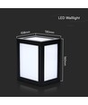 12W LED vegglampe - IP65, sort, 1350lm, utendørs, inkl. lyskilde