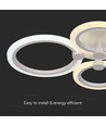 45W LED taklampe - 3900lm, 3-trinn dimbar, 3-i-1 CCT, hvit, inkl. fjernkontroll