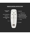 45W LED taklampe - 3900lm, 3-trinn dimbar, 3-i-1 CCT, hvit, inkl. fjernkontroll