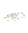 70W LED taklampe med fjernkontroll - 6000lm, CCT, dimbar, hvit metall, 58,5 x 39 cm