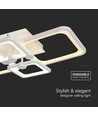 70W LED taklampe med fjernkontroll - 6000lm, CCT, dimbar, hvit metall, 58,5 x 39 cm