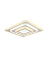 77W LED taklampe med fjernkontroll - 6700lm, dimbar, CCT, RGB, 49,5 x 49,5 cm, hvit kant