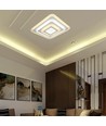 77W LED taklampe med fjernkontroll - 6700lm, dimbar, CCT, RGB, 49,5 x 49,5 cm, hvit kant