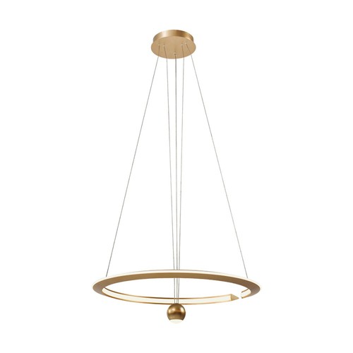 45W LED pendel, Ø60cm, børstet gull - 5500lm, 4000K, designer pendellampe, IP20