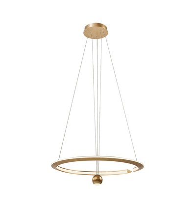 45W LED pendel, Ø60cm, børstet gull - 5500lm, 3000K, designer pendellampe, IP20