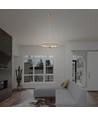 45W LED pendel, Ø60cm, Brush Gold - 5500lm, 4000K, IP20, høydejusterbar