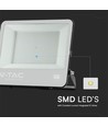200W lyskaster - IP65, sort, arbeidslampe, Samsung LED-chip, 1m ledning, 6500K, grått frostet glass