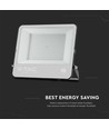 200W lyskaster - IP65, sort, arbeidslampe, Samsung LED-chip, 1m ledning, 6500K, grått frostet glass