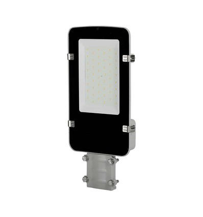 50W LED gatelykt med Samsung LED chip - 100lm/W, IP65, 4000K, grå, 110 grader