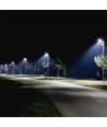 50W LED gatelykt med Samsung LED chip - 100lm/W, IP65, 4000K, grå, 110 grader