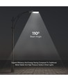50W LED gatelykt med Samsung LED chip - 100lm/W, IP65, 6500K, grå, 110 grader