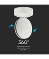 6W hvit vegglampe - IP65, 3000K, 645lm, utendørs, inkl. lyskilde