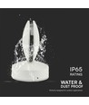 6W hvit vegglampe - IP65, 3000K, 645lm, utendørs, inkl. lyskilde