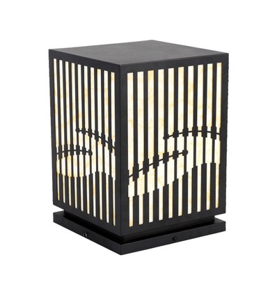 E27 hagelampe CUBE - IP65, sort, firkantet, moderne design, uten lyskilde