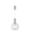 5W LED pendellampe i klart glass - Ø20cm, 3000K, stål og akryl, transparent