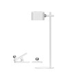 Oppladbar 3-i-1 LED-lampe - Magnetisk, dimbar, CCT, opp/ned-lys, hvit, inkl. fot og 2 stk. monteringsbraketter